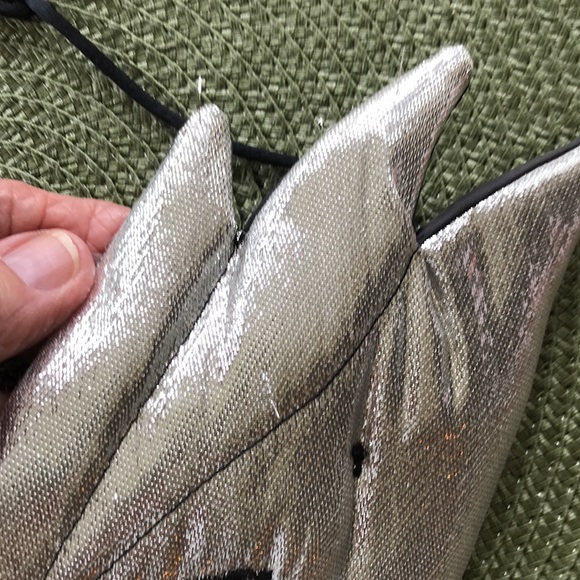 Bright Silver Glitter Cloth Mask - Picture 4 of 6